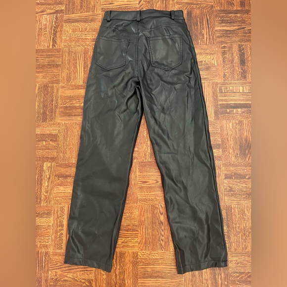 DYNAMITE leather straight leg pants in size 2 - Picture 5 of 5